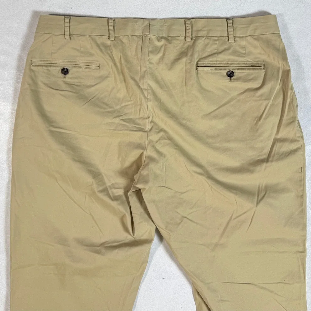 SUITSUPPLY‎ Khaki Chinos Mens 40x29 Pure Cotton Straight Fit Casual Trousers